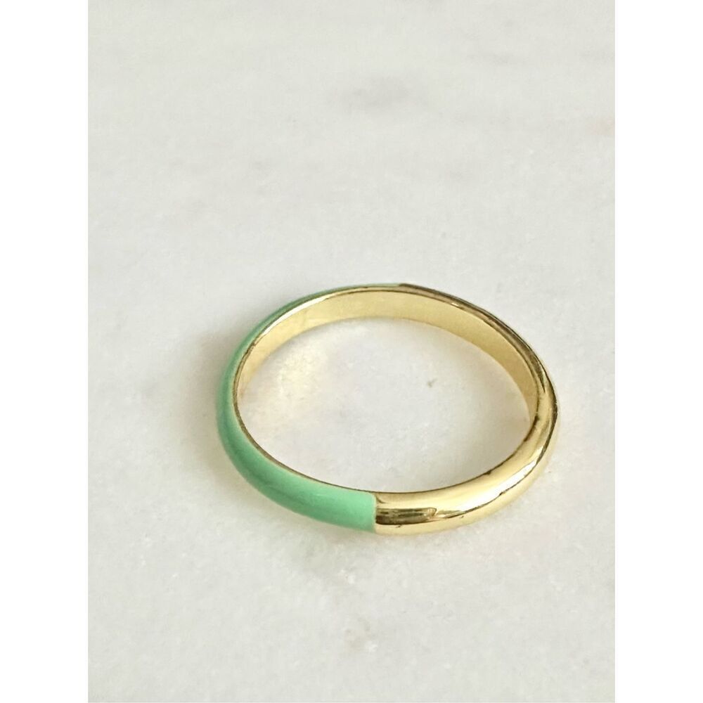 Mint green and gold ring size 6￼
